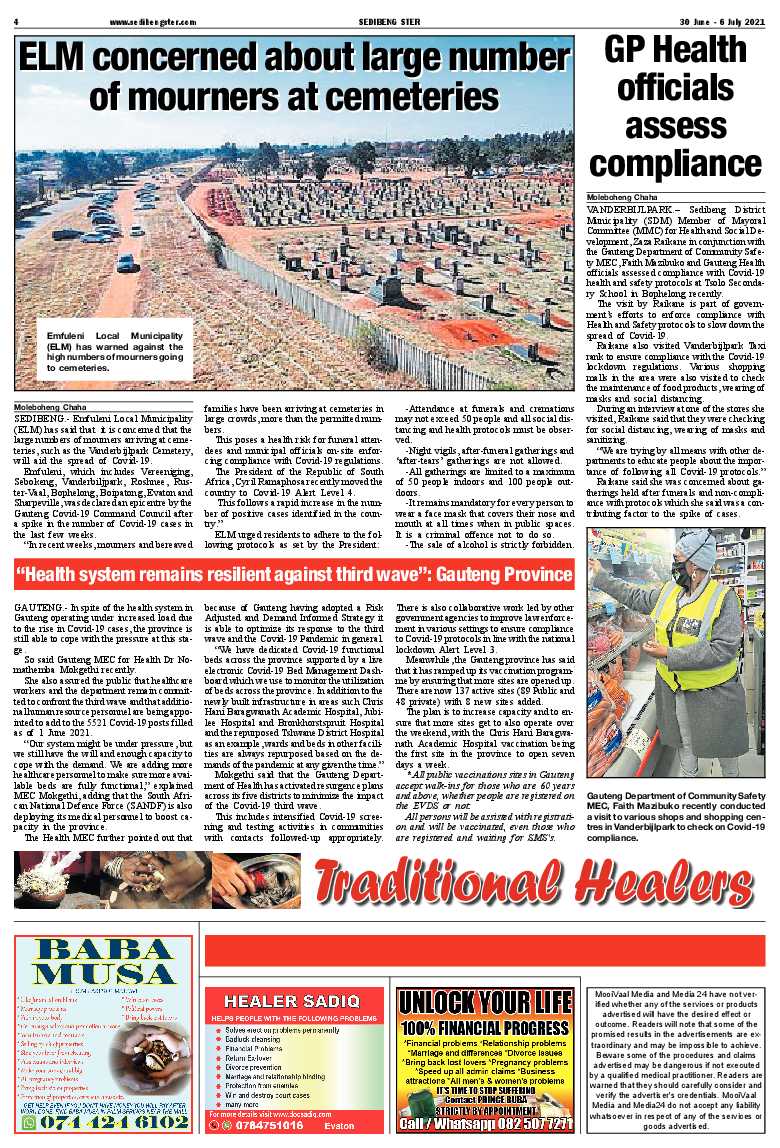 SEDIBENG STER 30 June – 6 July 2021 page 4