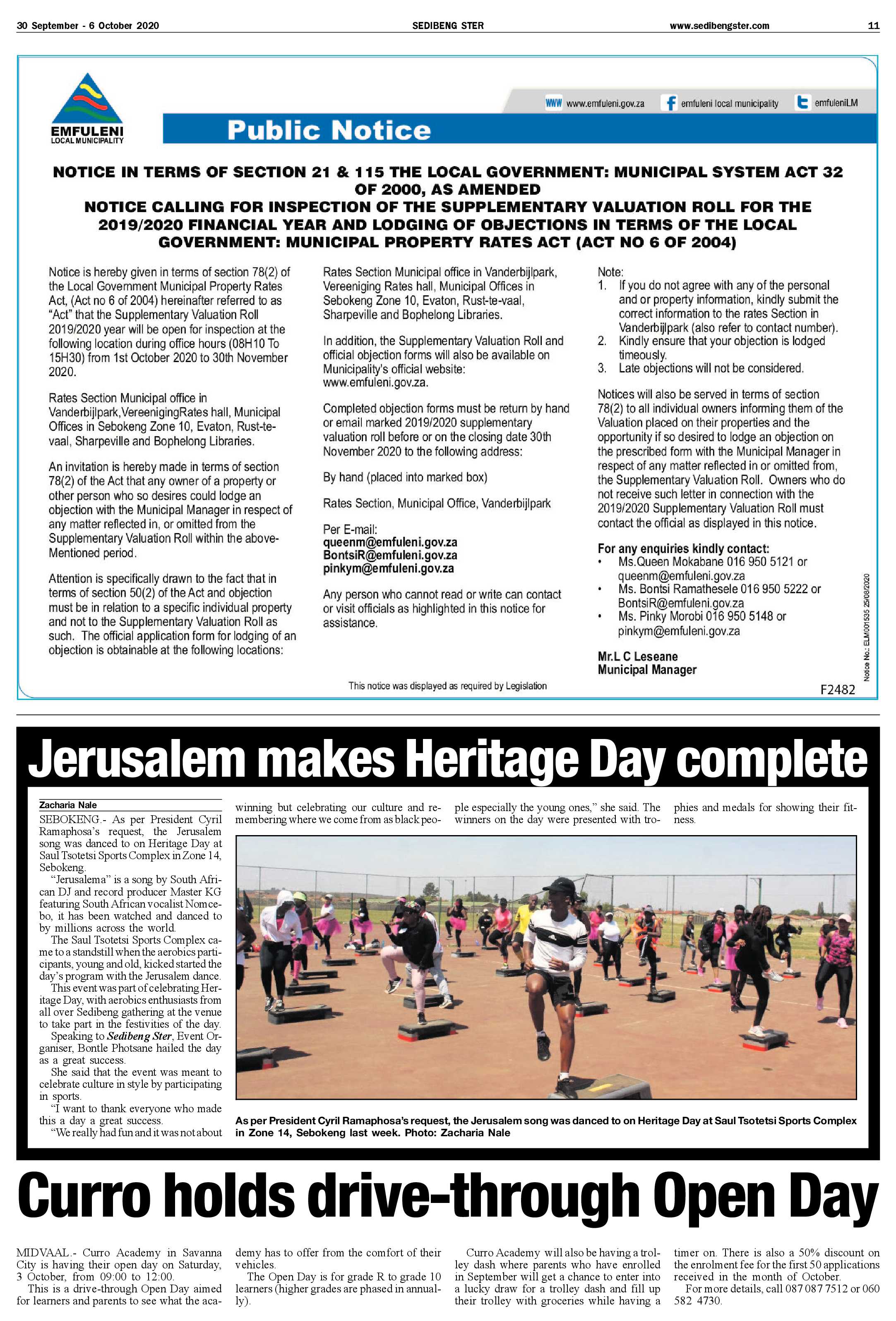SEDIBENG STER 30 September – 6 October 2020 page 11