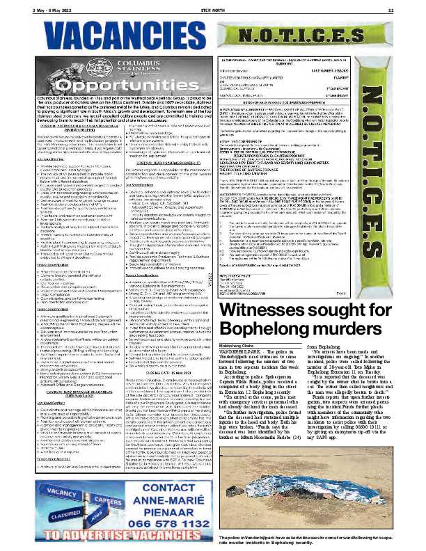 SEDIBENG STER 4 May – 10 May 2022 page 11