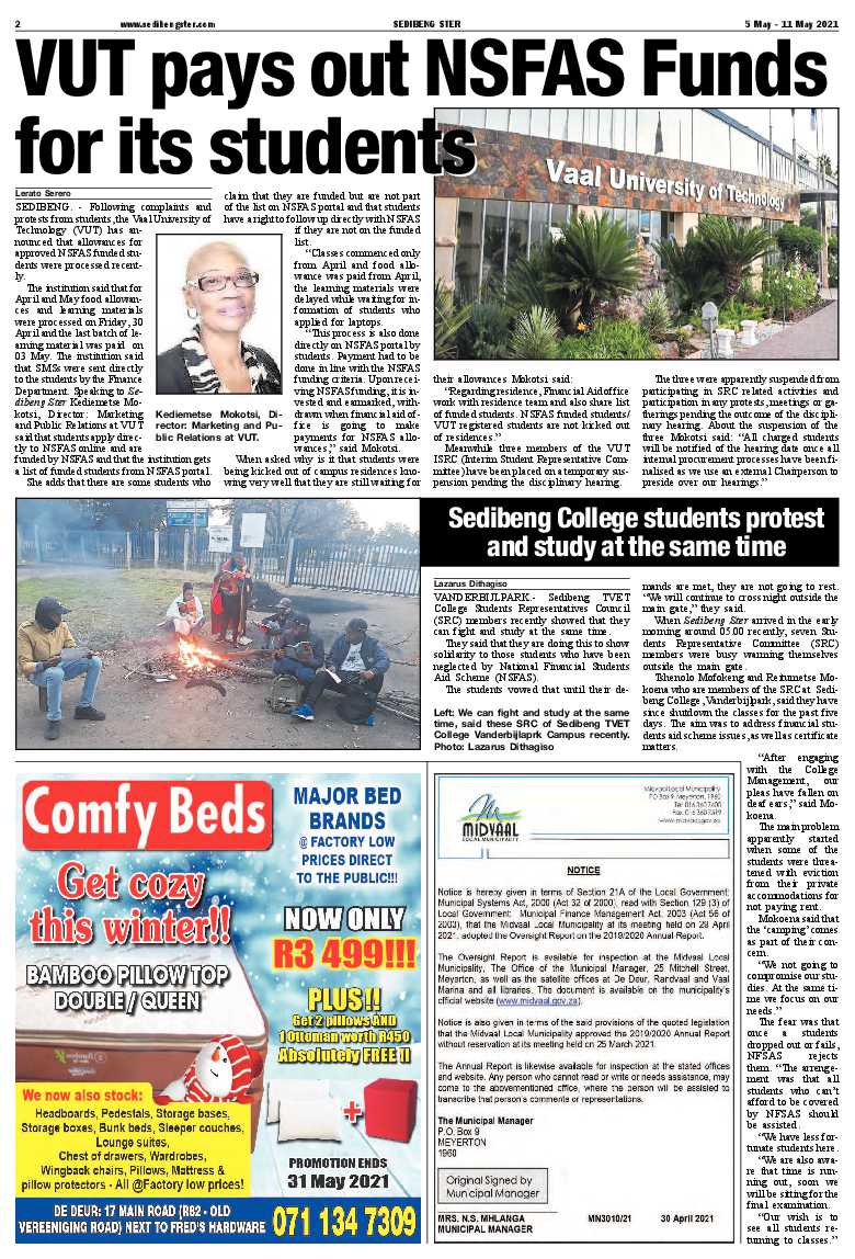 SEDIBENG STER 5 May – 11 May 2021 page 2