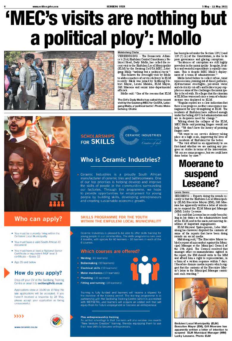 SEDIBENG STER 5 May – 11 May 2021 page 4