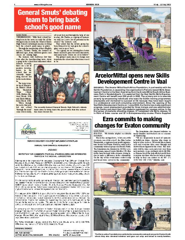 SEDIBENG STER 6 July – 12 July 2022 page 4