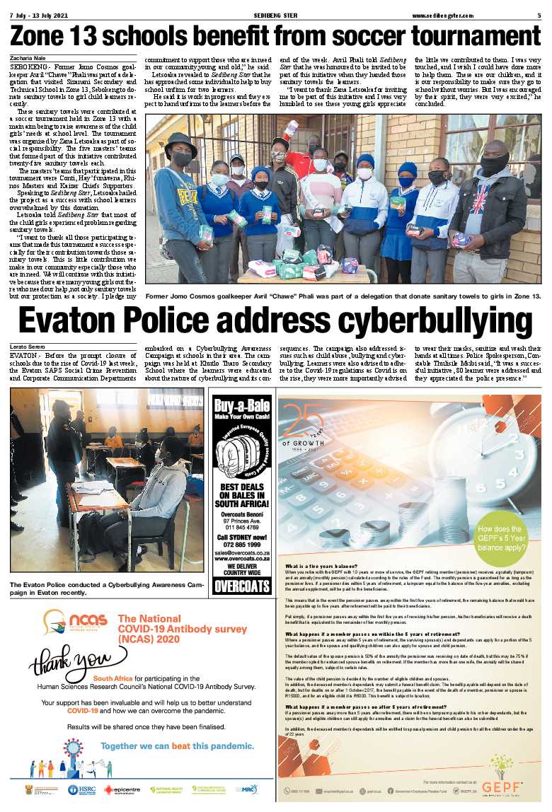SEDIBENG STER 7 July – 13 July 2021 page 5
