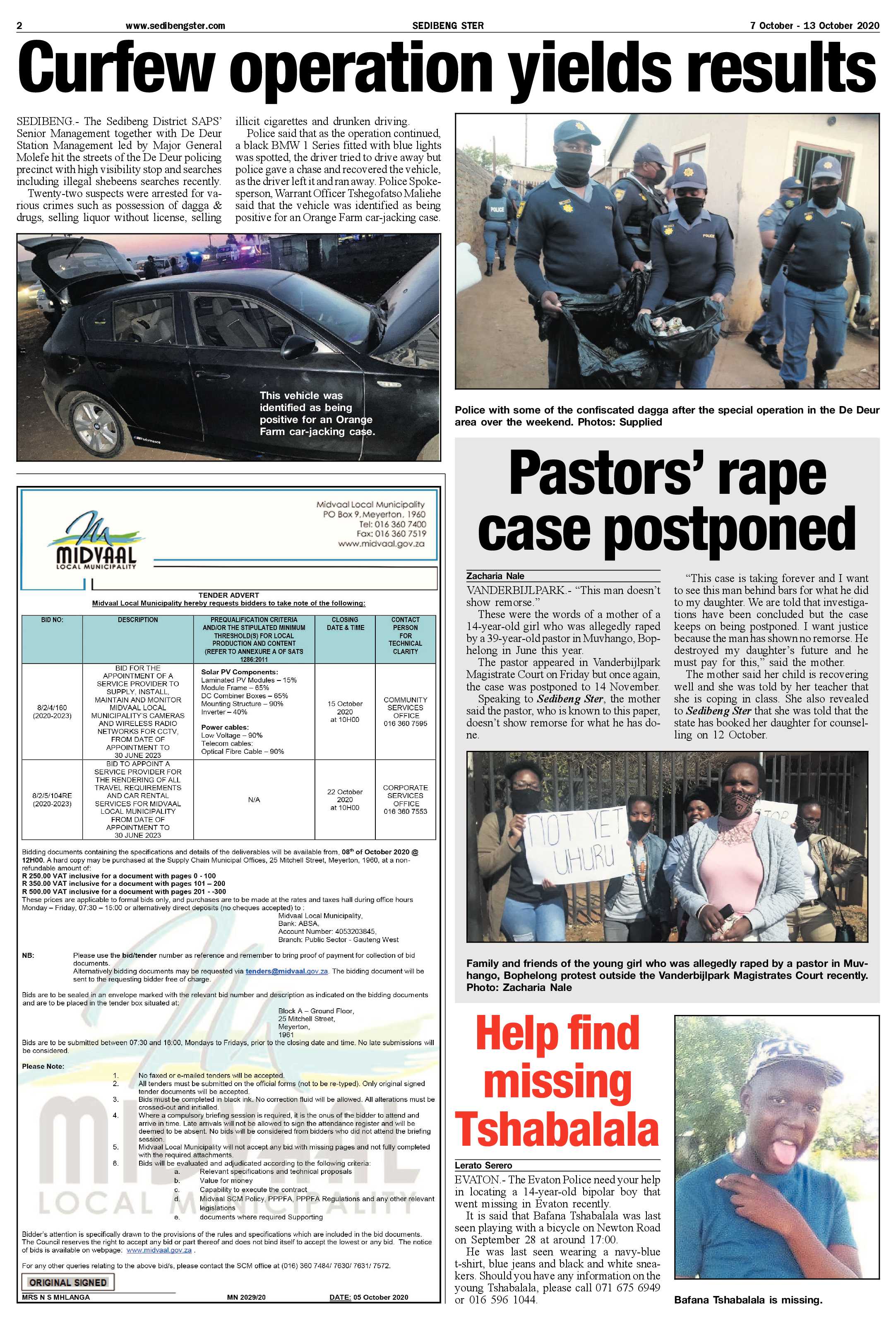 SEDIBENG STER 7 October – 13 October 2020 page 2