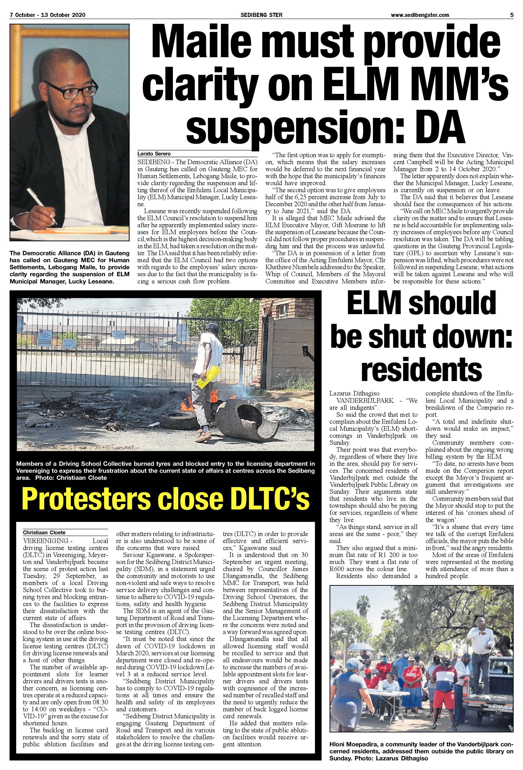 SEDIBENG STER 7 October – 13 October 2020 page 5