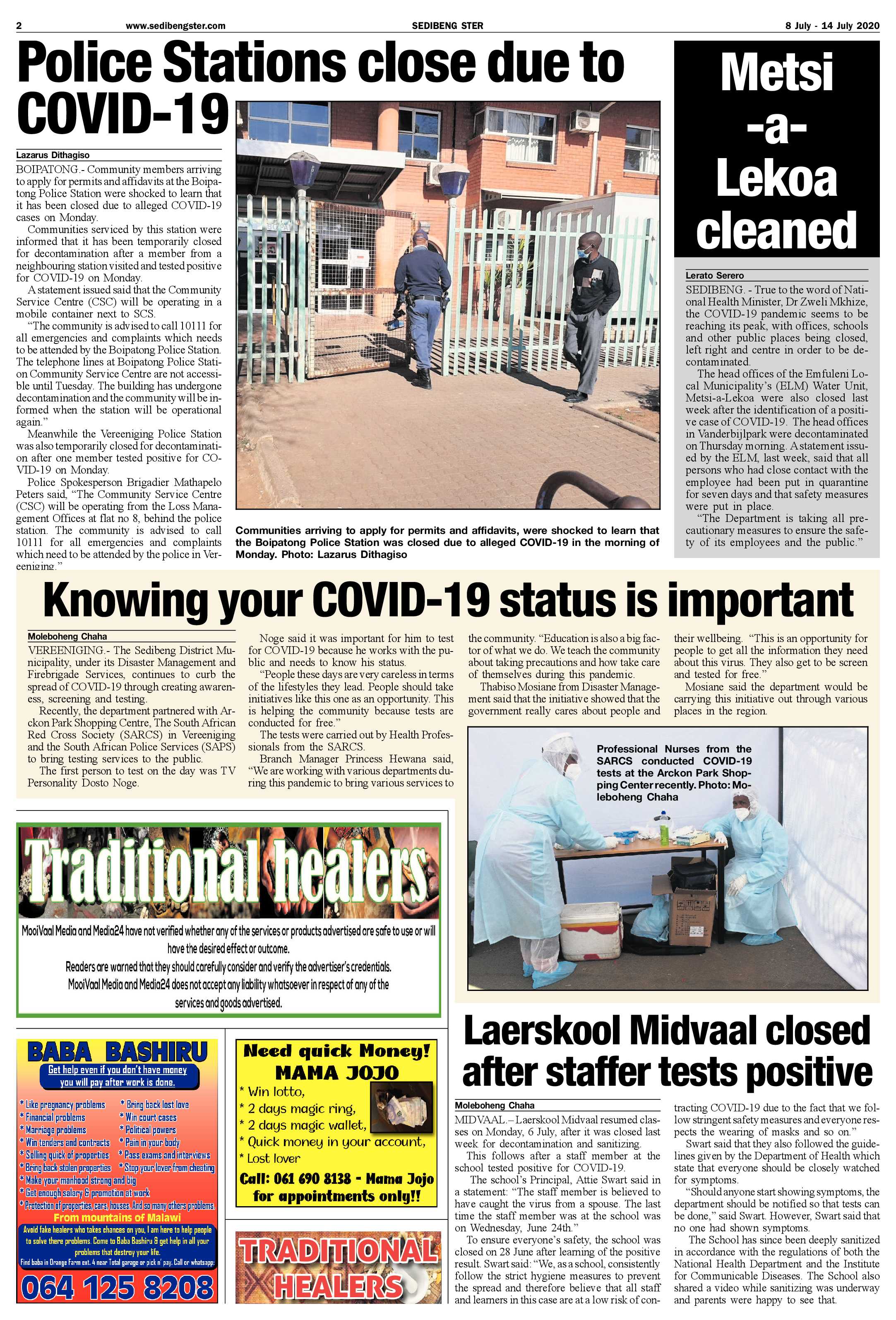 SEDIBENG STER 8 JULY – 14 JULY 2020 page 2