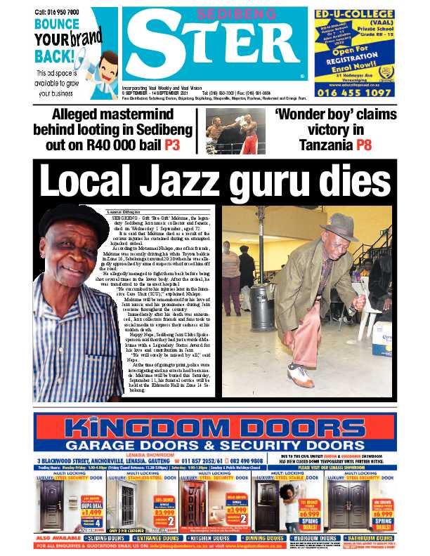 SEDIBENG STER 8 September – 14 September 2021 page 1