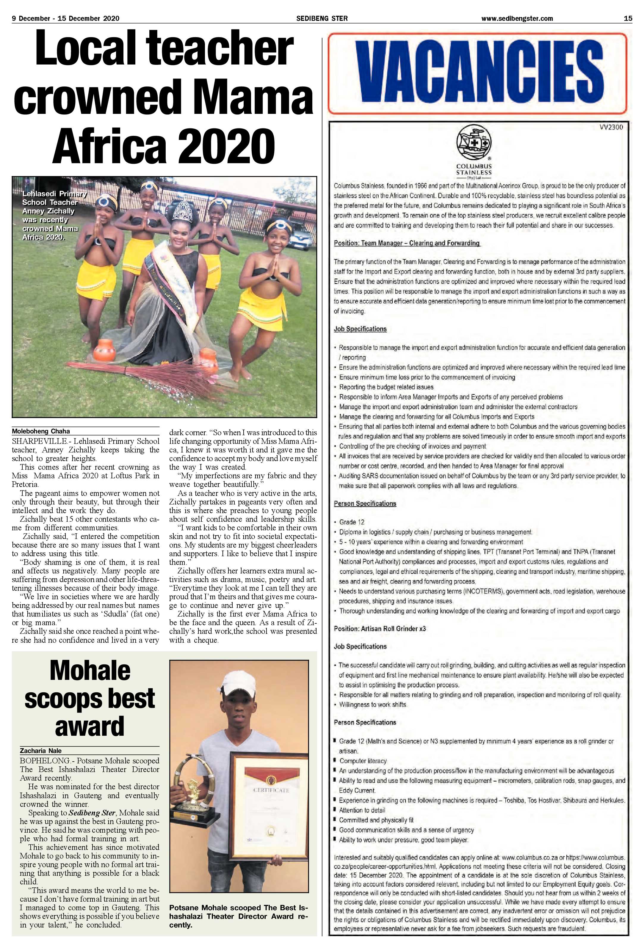 SEDIBENG STER 9 December – 15 December 2020 page 15