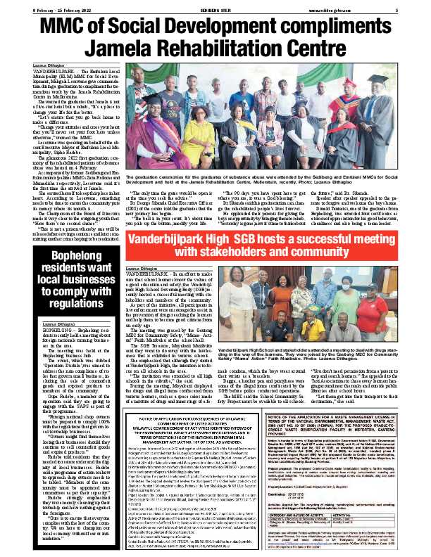 SEDIBENG STER 9 February – 15 February 2022 page 5