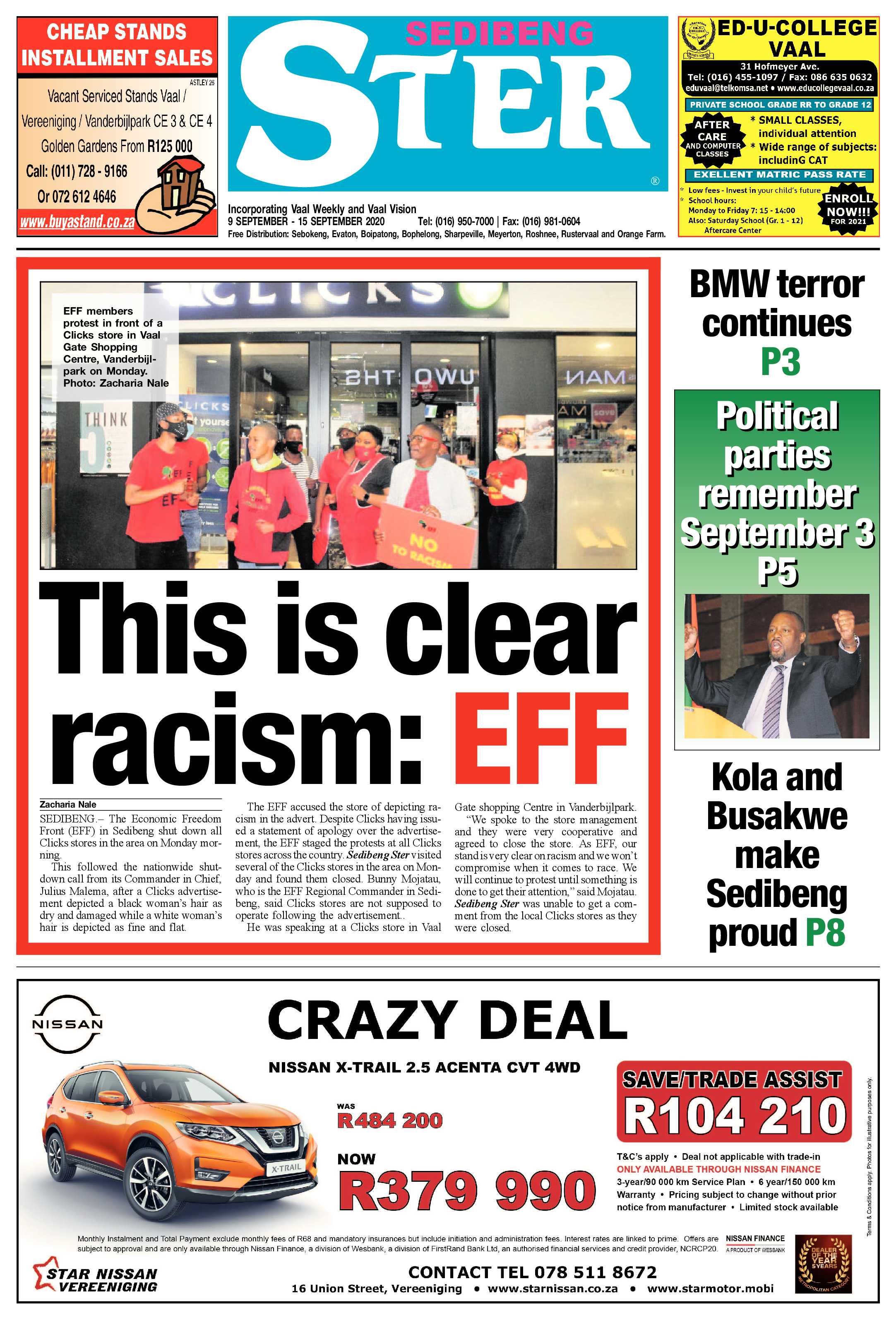 SEDIBENG STER 9 September – 15 September 2020 page 1