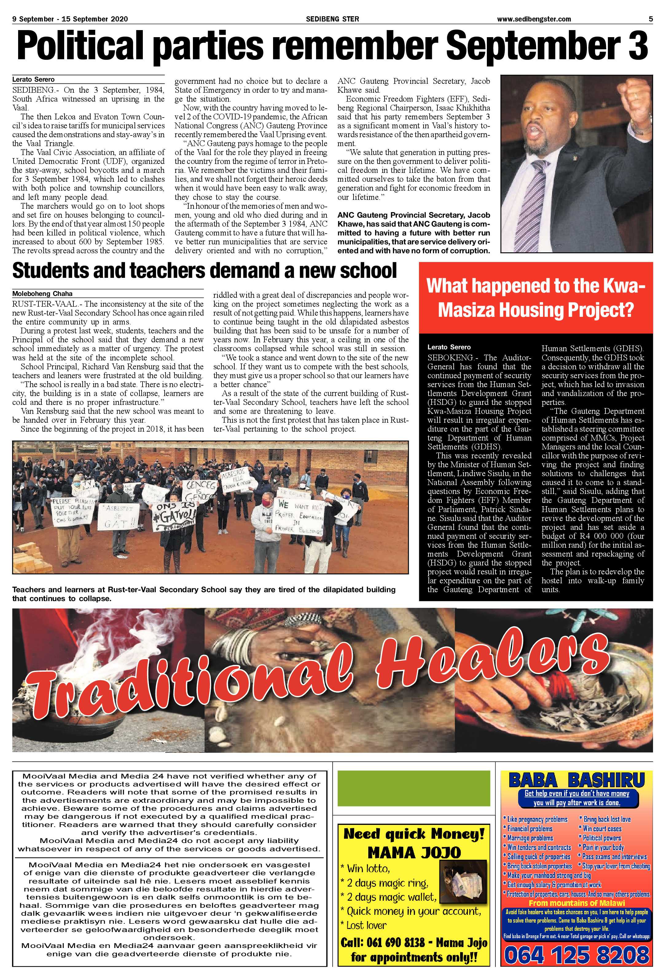 SEDIBENG STER 9 September – 15 September 2020 page 5