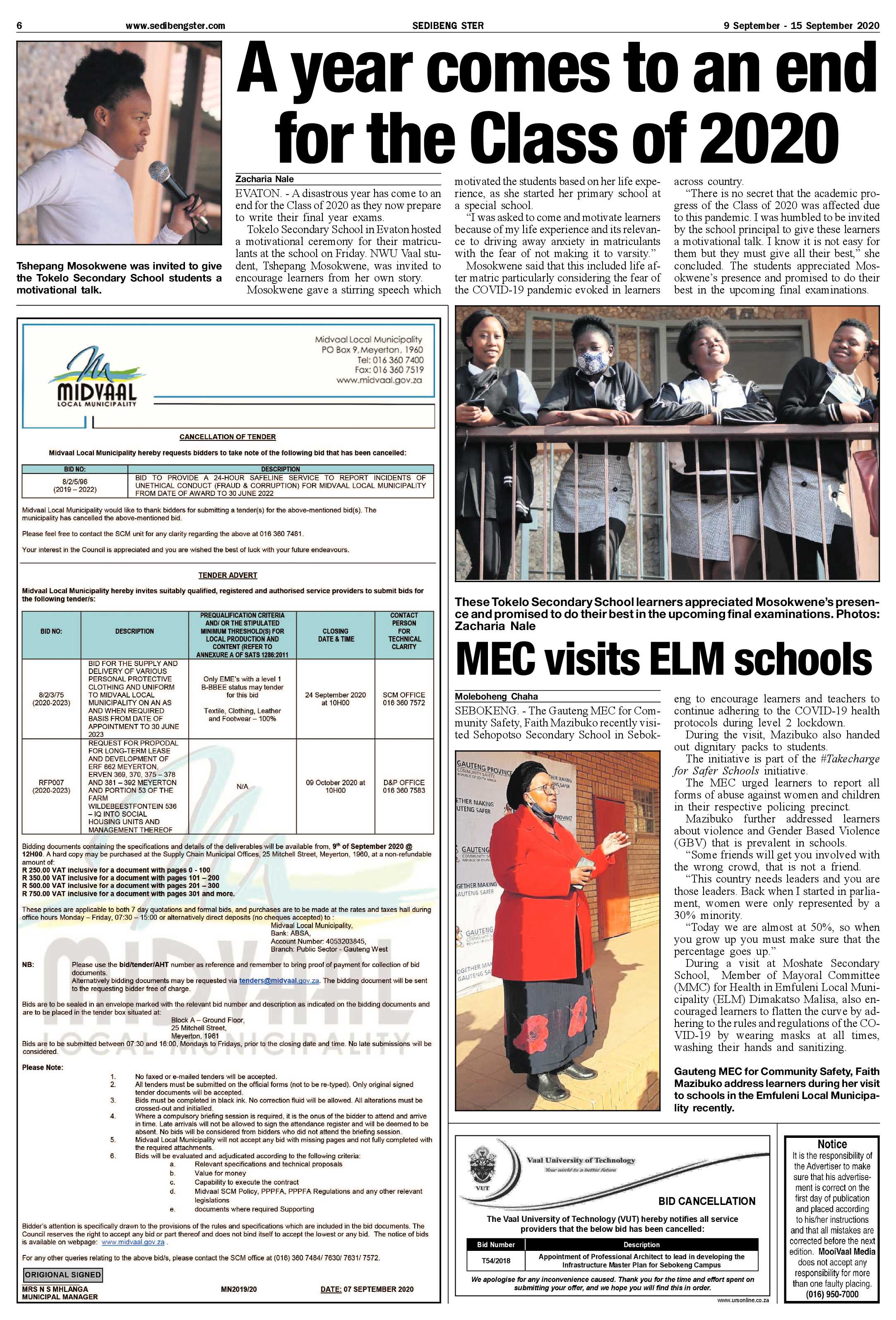 SEDIBENG STER 9 September – 15 September 2020 page 6