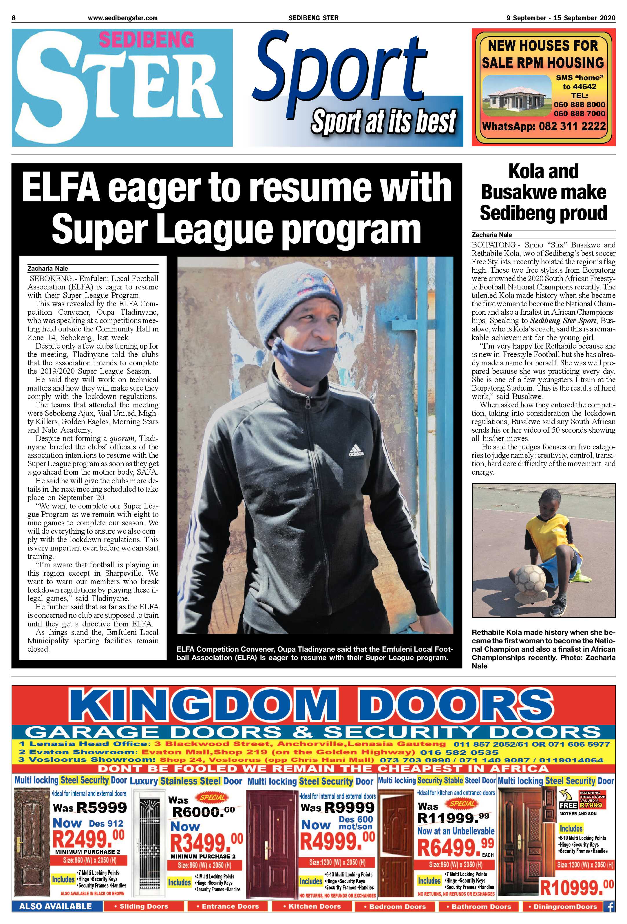 SEDIBENG STER 9 September – 15 September 2020 page 8