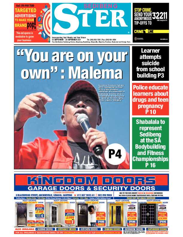 SEDIBENG STER 22 September – 28 September 2021 page 1