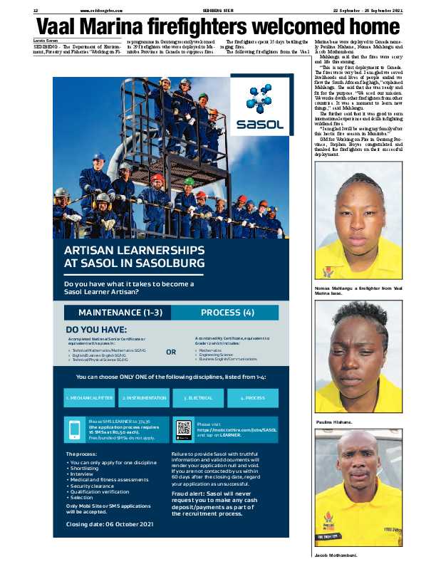 SEDIBENG STER 22 September – 28 September 2021 page 12