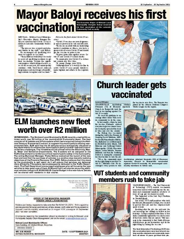 SEDIBENG STER 22 September – 28 September 2021 page 2