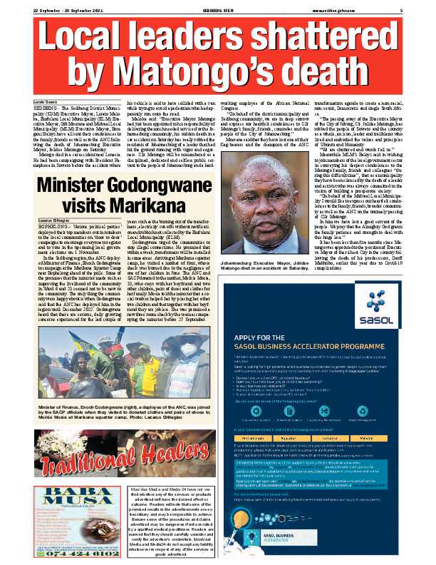 SEDIBENG STER 22 September – 28 September 2021 page 6
