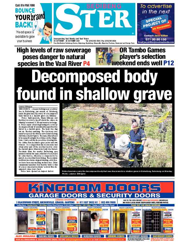 SEDIBENG STER 20 October – 26 October 2021 page 1