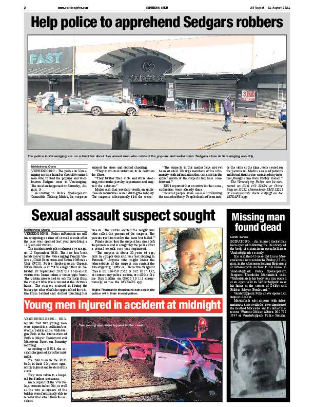 SEDIBENG STER 25 August – 31 August 2021 page 2