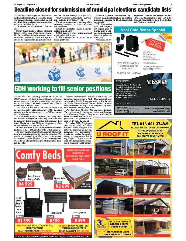 SEDIBENG STER 25 August – 31 August 2021 page 5
