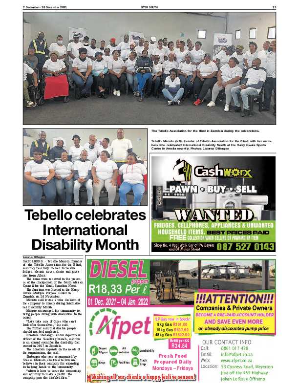 STER SOUTH 7 December – 10 December 2021 page 13