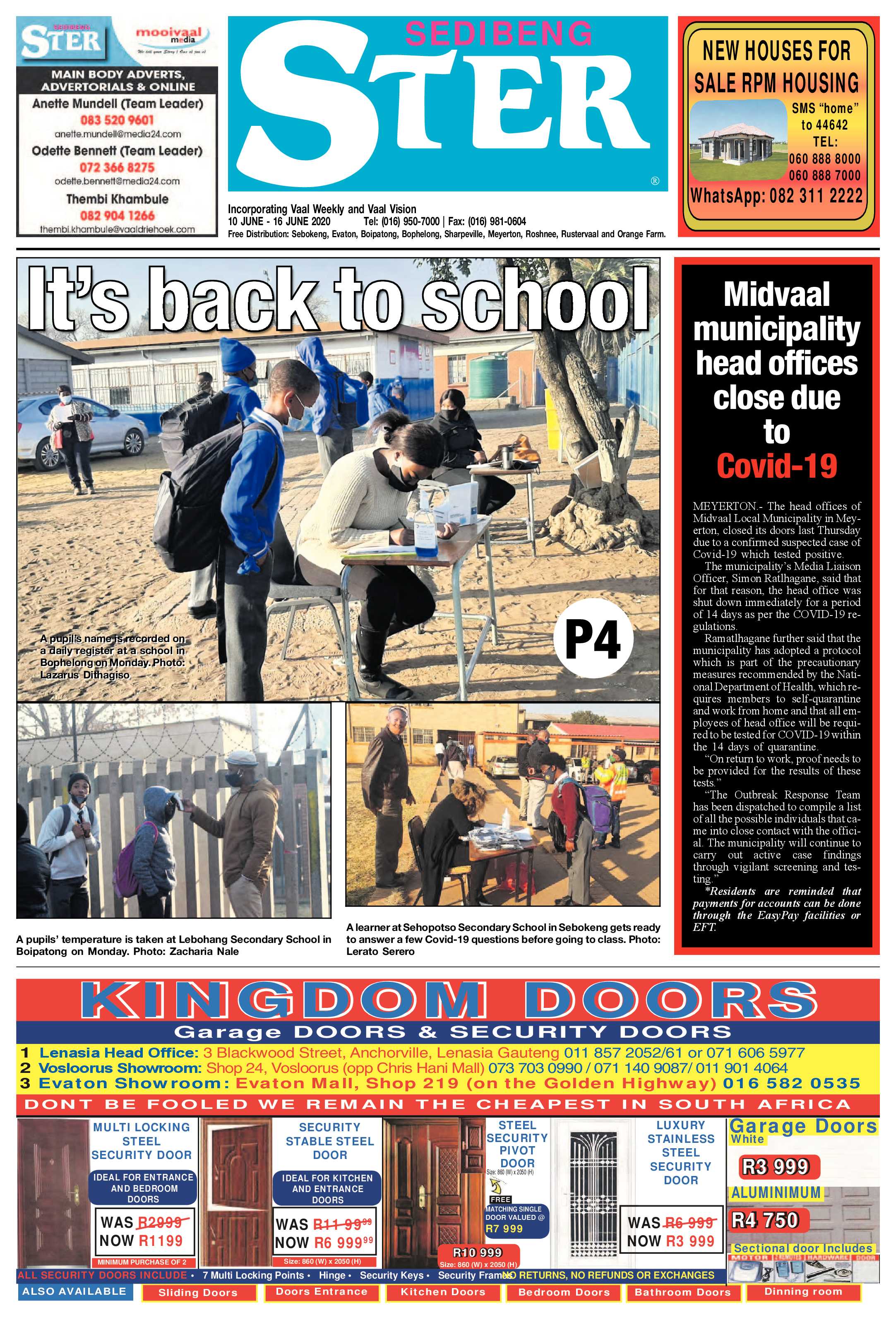 Sedibeng Ster 10 June – 16 June 2020 page 1