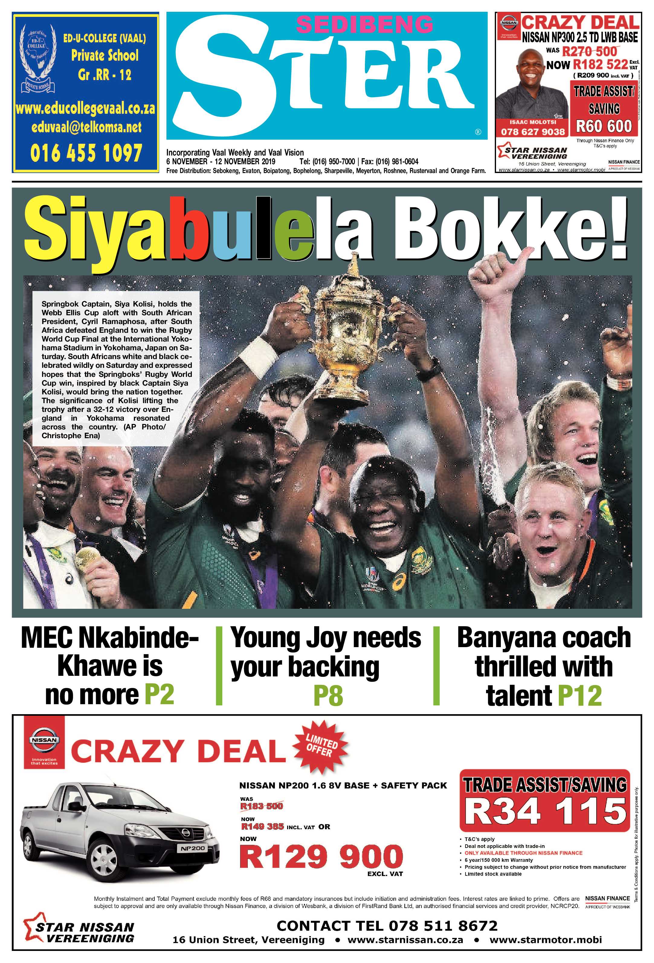 Sedibeng Ster 6 – 12 November 2019 page 1