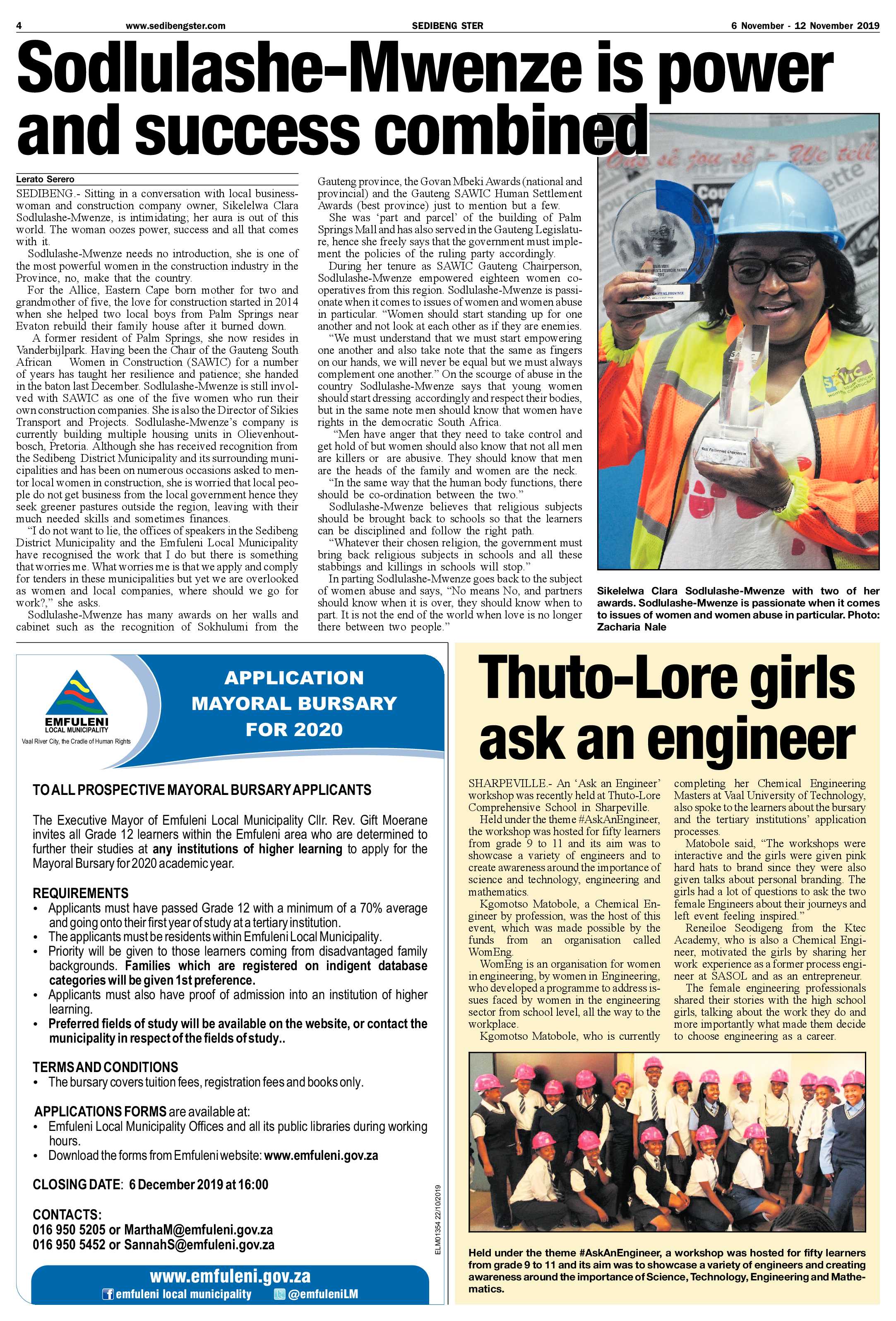 Sedibeng Ster 6 – 12 November 2019 page 4